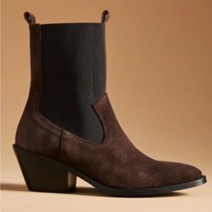 By Anthropologie Sleek Western Ankle Boots
